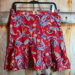 ❤️5 for $20❤️American Living Red Paisley Mini Skirt